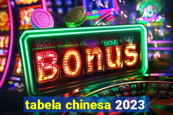 tabela chinesa 2023